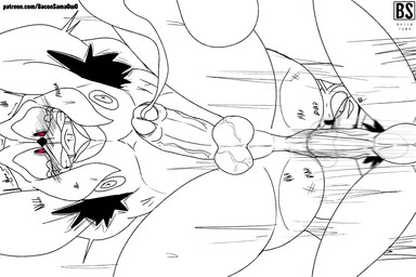 anal anal_penetration anthro armpit_hair balls big_muscles big_pecs blush bodily_fluids body_hair bottom_view dominant dominant_male drooling duo erection foreskin genital_fluids genitals glans heart_eyes heart_symbol larger_male larger_penetrated larger_sub male male/male mind_break moan motion_lines muscular muscular_male nipples pecs penetration penile penile_penetration penis penis_in_ass plap precum pubes saliva sex size_difference smaller_male stubble submissive text tuft vein veiny_balls veiny_penis bacon_sama sega sonic_the_hedgehog_(series) knuckles_the_echidna sonic_the_hedgehog echidna eulipotyphlan hedgehog mammal monotreme hi_res monochrome url