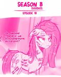 2018 after_sex bodily_fluids body_writing conditional_dnp cum dialogue ellipsis english_text equid equine female feral friendship_is_magic genital_fluids hasbro horse humiliation humor jcosneverexisted loss mammal meme my_little_pony pink_theme pinkamena_(mlp) pinkie_pie_(mlp) pony profanity solo text writing_on_chest writing_on_face writing_on_thigh