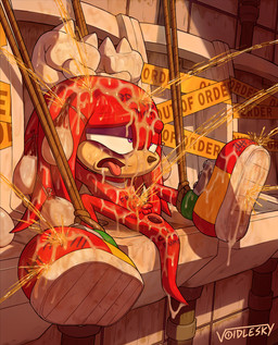 anthro anus balls bodily_fluids body_writing bound condom filled_condom gaping gaping_anus genital_fluids genitals male peeing penis rope sexual_barrier_device tally_marks tongue tongue_out urinal urine watersports voidlesky sega sonic_the_hedgehog_(series) knuckles_the_echidna echidna mammal monotreme hi_res