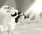 2013 anthro bed black_hair black_nose blanket breasts canine cat davecartoons dog dudley_puppy eyebrows eyelashes feline female greyscale hair hi_res kitty_katswell lying male mammal monochrome nipples nude one_eye_closed pillow room sheet t.u.f.f._puppy teeth
Rating: Questionable
Score: 5
User: Finchmaster
Date: February 01, 2014
