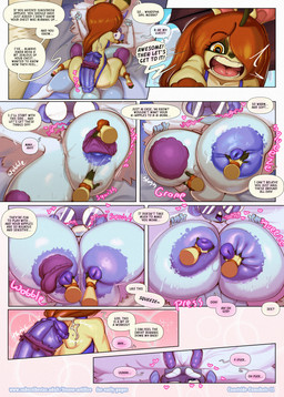 5_fingers areola arm_fur balls beach beach_towel big_balls big_breasts big_butt big_penis bikini blue_bikini blue_body blue_clothing blue_swimwear blush bodily_fluids bottomwear breast_play breast_squish breasts butt choker clothed clothing cloud cum cum_on_back dialogue ears_back erection eye_roll eyes_closed eyewear fangs feet female fingers fur fur_markings furniture gasp genital_fluids genitals glasses hair hair_over_eyes heart_eyes heart_symbol hearts_around_head horn huge_breasts humanoid_genitalia humanoid_penis intersex jewelry laugh leaking_cum leaking_precum leg_fur lying markings necklace nipple_fetish nipple_play nipples one-piece_swimsuit onomatopoeia open_mouth orange_eyes orange_hair outside pasties penile penis pink_pasties pivoted_ears ponytail pouch_(clothing) precum purple_areola purple_eyes purple_nipples purple_penis sand seaside simple_background sitting_on_another smile sound_effects speech_bubble squish sweat swimwear tail teeth text thick_thighs tight_bottomwear tight_clothing toes topwear torn_clothing towel two-piece_swimsuit undressing_another vein veiny_penis water wearing_glasses white_body white_fur white_hair wide_hips yellow_body yellow_fur frozenartifice mythology mammal mythological_creature yeti 2025 absurd_res comic digital_media_(artwork) english_text hi_res multiple_scenes