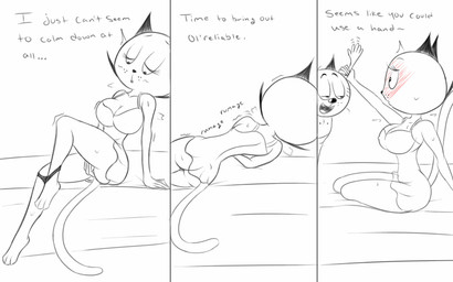 3_panel_comic 3_toes 5_fingers age_difference anthro arm_grab arm_support barefoot bed bent_legs big_breasts big_eyes biped black_text blush blush_lines bodily_fluids breasts butt cleavage cleavage_overflow clothed clothed_anthro clothed_female clothing clothing_around_legs collarbone curved_eyebrows curvy_figure dialogue duo ellipsis erect_nipples extended_arm eyebrows eyelashes eyes_mostly_closed feet female fingers freckled_face freckles furniture half-closed_eyes heavy_blush humanoid_hands in_heat iris leaning leaning_backward leaning_on_elbow legs_together long_eyelashes long_legs long_tail looking_at_another looking_at_self looking_down looking_down_at_self looking_pleasured lying lying_on_bed male male/female markings masturbation mature_anthro mature_female motion_lines motion_outline musk musk_clouds narrowed_eyes navel nightgown nipple_outline nipples no_underwear nude_anthro nude_male older_female on_bed on_side open_mouth open_smile panties panties_around_ankles panties_around_legs panties_down partially_clothed plantigrade pointy_ears prick_ears pupils red_blush round_head shaking sitting sitting_on_bed smile smiling_at_another snout sound_effects surprise surprised_expression sweat sweaty_body tail talking_to_another talking_to_self text thick_thighs thin_eyebrows three-quarter_view toes tremble_spikes underwear underwear_around_legs underwear_down upskirt vaginal vaginal_masturbation whisker_markings whiskers young young_anthro young_male younger_male sketchnshade the_complex_adventures_of_eddie_puss eddie_puss mother_puss domestic_cat felid feline felis mammal 16:10 2025 black_and_white comic digital_drawing_(artwork) digital_media_(artwork) english_text monochrome spot_color widescreen mother_(lore) mother_and_child_(lore) mother_and_son_(lore) parent_(lore) parent_and_child_(lore) parent_and_son_(lore) son_(lore)