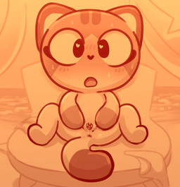 anthro anus aroused beach blush blush_lines bodily_fluids butt cervix cervix_view chair circle_eyes clitoris countershade_face countershade_hands countershade_tail countershading eager eyelashes featureless_arms featureless_chest featureless_legs female flustered furniture genital_fluids genitals heart_eyes heart_nose heart_symbol lying nude nude_anthro nude_female on_back open_mouth pointy_ears presenting presenting_hindquarters presenting_vulva prick_ears pussy_dripping solo spread_legs spread_vulva spreading sweat sweatdrop tail vaginal_fluids vulva polygon5 kiki's_vacation kiki_(kiki's_vacation) domestic_cat felid feline felis mammal monochrome sepia