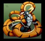 anthro bdsm black_border bondage border bound coiling duo feral green_background hooves male outside_border simple_background underhoof victim vore silvergrin deer mammal python reptile scalie snake 2017