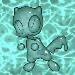 3_toes abstract_background ambiguous_gender anthro big_eyes big_feet black_nose bodily_fluids chibi circle_eyebrows dripping drooling eyebrows featureless_chest featureless_crotch featureless_hands feet floating_hands glistening glistening_body glistening_eyes glistening_feet green_body handpaw hindpaw nude open_mouth open_smile paws round_ears saliva simple_background small_ears smile solo textured_background toes toony translucent translucent_body water dreamscreep goopy_(dreamscreep) domestic_cat felid feline felis goo_creature mammal 1:1 2023 cool_colors digital_media_(artwork) green_theme hi_res monochrome procreate_(artwork) nonbinary_(lore)