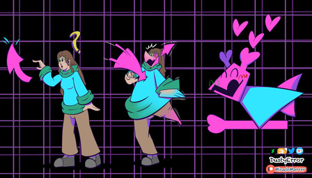 anthro base_one_layout basic_sequence deviantart_logo eyewear female furaffinity_logo glasses ko-fi_logo linear_sequence one_row_layout patreon_logo simple_background solo stab text three_frame_image three_frame_sequence transformation transformation_sequence twitter_logo dustyerror deltarune deviantart furaffinity ko-fi patreon twitter undertale_(series) darkner human lagomorph leporid mammal rabbit virovirokun 2021 7:4 absurd_res digital_media_(artwork) hi_res sequence