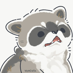 black_eyes black_nose chibi dot_eyes feral grey_body simple_background simple_eyes solo white_body yencatx mammal procyonid raccoon 1:1 2022