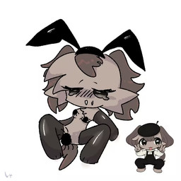 anthro anus beret blush butt clothed clothing dildo duo female floppy fur genitals hat headgear headwear heart_symbol kissing magic male nude penetration penis sad sex sex_toy solo surprised symbol tongue toy vaginal vulva unknown_artist makemon bayachao_(makemon) canid canine canis domestic_dog domestic_rabbit humanoid lagomorph leporid lop_rabbit mammal oryctolagus poodle rabbit 1:1