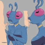 antennae_(anatomy) anthro anthro_penetrated balls bent_arm big_breasts big_eyes biped black_clothing black_text black_topwear black_tube_top blue_body blue_lips breasts choker cleavage clothed clothed/nude clothed_anthro clothed_female clothing compound_eyes curled_antennae duo faceless_character faceless_human faceless_male fellatio female female_anthro female_on_human female_penetrated fingers genitals glans glistening glistening_breasts glistening_genitalia glistening_lips glistening_penis grey_background human_on_anthro human_penetrating human_penetrating_anthro human_penetrating_female humanoid_genitalia humanoid_penis interspecies jewelry light_body light_skin lips looking_at_another's_penis looking_at_genitalia looking_at_penis male male/female male_on_anthro male_penetrating male_penetrating_anthro male_penetrating_female necklace nude nude_human nude_male open_mouth oral oral_penetration penetration penile penile_penetration penis penis_in_mouth pink_eyes pink_glans pink_tongue pupils sex simple_background small_penis standing tan_choker tan_jewelry tan_necklace teeth text thick_lips tongue topwear tube_top unusual_pupils jumbogumbo image_comics invincible_(image_comics) alien arthropod human insect mammal thraxan 1:1 2023 artist_name digital_drawing_(artwork) digital_media_(artwork) hi_res