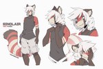 anthro blush blush_lines closed_smile clothed clothed_anthro clothed_male clothing covering covering_face ear_piercing fur hair looking_aside male mouth_closed multiple_poses piercing pose smile solo tail text notglacier sinclair_(notglacier) ailurid mammal red_panda 2017 absurd_res artist_name bust_portrait character_name digital_drawing_(artwork) digital_media_(artwork) english_description english_text half-length_portrait hi_res portrait three-quarter_portrait
