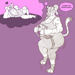 anthro athletic_wear belly bodily_fluids breasts clothed clothing duo exercise exercise_clothing female leotard male overweight sweat tail wrestling_singlet gingerlybreadart mythology nintendo ring_fit_adventure dragaux lisa_(tiger) dragon felid mammal mythological_creature mythological_scalie pantherine scalie tiger 1:1 absurd_res hi_res trans_(lore) trans_woman_(lore)