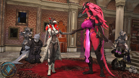 5_fingers angry anthro armored_body black_sclera blue_body blue_eyes blue_skin brown_body brown_scales captured castle clothed clothed_anthro clothed_female clothed_male clothing coat cybernetic_face cybernetic_limb cybernetic_tail cybernetics dress female female/female fingers foreplay furniture glaive glowing glowing_eyes grey_body grey_hair group guard hair hand_holding hostage humanoid_hands inside kneeling knight knight_armor machine male melee_weapon military_clothing military_jacket military_pants military_vest multicolored_body multicolored_skin pink_body pink_eyes pink_hair pink_skin polearm red_eyes scales smile standing synthetic tall_female topwear warrior weapon white_body white_skin xpasha122x petruz_(modeler) mythology agape_(petruz) amelia_(petruz) hammerhead_(petruz) sab_(petruz) android aquatic canid canine canis cobra cyborg dragon fish jackal mammal mythological_creature mythological_scalie reptile robot scalie shark snake 16:9 3d_(artwork) 4k absurd_res digital_media_(artwork) hi_res widescreen