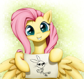 drawing_(object) drawing_in_a_drawing eyewear feathered_wings feathers female feral glasses hair hipster_glasses note pink_hair simple_background smile solo wings yellow_body yellow_feathers xn-dragon friendship_is_magic hasbro my_little_pony mythology angel_(mlp) fluttershy_(mlp) angel equid equine lagomorph leporid mammal mythological_creature mythological_equine pegasus rabbit 2013 digital_drawing_(artwork) digital_media_(artwork) hi_res