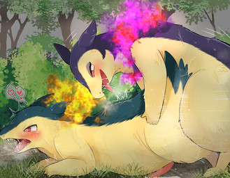 anal anal_orgasm anal_penetration blush bodily_fluids colored_fire cum cum_on_ground cum_while_penetrated doggystyle duo ejaculation erection feral feral_on_feral feral_penetrated feral_penetrating feral_penetrating_feral fire forest forest_background from_behind_position genital_fluids genitals grass hands-free heart_eyes heart_symbol intraspecies male male/male male_penetrated male_penetrating male_penetrating_male nature nature_background open_mouth orgasm outside penetration penis plant purple_fire sex sweat tears tongue tongue_out tree prrrrrrmine nintendo pokemon pokemon_legends_arceus generation_2_pokemon generation_8_pokemon hisuian_form hisuian_typhlosion pokemon_(species) regional_form_(pokemon) typhlosion hi_res shaded