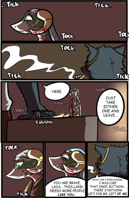 anthro bodily_fluids clothed clothing dialogue duo female fur horn male simple_background smoking speech_bubble tears text yellow_eyes brradett lernie_(brradett) canid canine mammal scalie absurd_res colored comic digital_media_(artwork) english_text hi_res