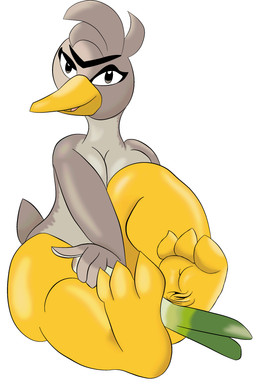 anthro feet female foot_fetish foot_focus implied_footjob leg_focus nude solo kiwimagiciangirl_(artist) nintendo pokemon avian bird farfetch'd generation_1_pokemon pokemon_(species) 2:3 absurd_res hi_res