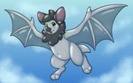 bat_wings green_eyes grey_body inflatable mane membrane_(anatomy) membranous_wings outside pool_toy sky wings symrea animate_inanimate bat living_inflatable mammal 16:10 widescreen
