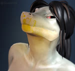 anthro black_hair black_sclera dirty eating_feces feces feces_in_mouth female hair pupils red_eyes scales scatplay slave slit_pupils solo swallowing white_body white_scales scatalita lizard reptile scalie 3d_(artwork) 3d_animation animated digital_media_(artwork) high_framerate no_sound short_playtime source_filmmaker_(artwork) webm