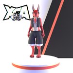 3d_avatar 3d_modeling bottomwear clothing fur male model modelling red_body red_eyes red_fur shorts topwear vest vrchat_model white_body white_fur xca zgf_art vrchat toggle_(toggle) kangaroo macropod mammal marsupial 1:1 2024 3d_(artwork) digital_media_(artwork)