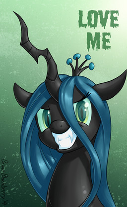 2014 black_fur brian_mcpherson changeling fangs female friendship_is_magic fur green_eyes green_hair grin hair love my_little_pony queen_chrysalis_(mlp) smile solo teeth
Rating: Safe
Score: 9
User: EurynomeEclipseVII
Date: April 24, 2014