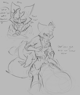 abdominal_bulge anal anal_penetration anthro bottomless bouncing_penis chest_tuft clothed clothing cowgirl_position dialogue duo encouragement eyewear fellatio from_front_position genitals glasses hand_on_head head_tuft holding_leg holding_thigh larger_male male male/male moan on_bottom on_top onomatopoeia oral penetration penile penile_penetration penis penis_in_ass sex shirt shirt_only simple_background size_difference smaller_male sound_effects speech_bubble squinted_eyes tail tail_motion tailwag text topwear topwear_only tuft wearing_glasses tital_wave lackadaisy mordecai_heller nicodeme_savoy domestic_cat felid feline felis mammal 2024 black_and_white digital_drawing_(artwork) digital_media_(artwork) english_text hi_res monochrome multiple_scenes sketch