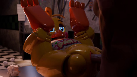 3_toes anthro anthro_penetrated beak bib blue_eyes clothed clothing duo feet female female_on_human female_penetrated furniture genitals holding_leg holding_own_legs_up human_penetrating_female humanoid_genitalia humanoid_penis machine male male/female male_penetrating male_penetrating_female on_model partially_clothed penetration penile penile_penetration penis penis_in_vagina sex spread_legs spreading table toes vaginal vaginal_penetration yellow_body lamm3rgeier five_nights_at_freddy's five_nights_at_freddy's_2 scottgames toy_chica_(fnaf) animatronic human humanoid mammal robot 16:9 3d_(artwork) 3d_animation animated digital_media_(artwork) hi_res short_playtime sound webm widescreen