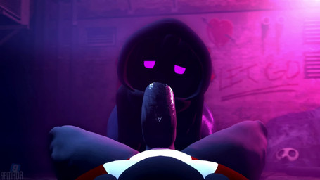 alley anthro big_penis black_body black_hair black_skin body_part_in_mouth clothed clothing consistent_pov duo erection fellatio first_person_view genitals graffiti graffiti_on_wall grey_body grey_penis hair hood hoodie long_penis male male/male male_penetrated male_penetrating male_penetrating_male male_pov moan oral oral_only oral_penetration partially_clothed penetrating_pov penetration penile penile_penetration penis penis_in_mouth purple_eyes sex shirt short_male short_stack topwear vein veiny_penis armada_(artist) sound_warning garry's_mod mario_bros nintendo evan_(juicyducksfm) shiloh_(armada) hare humanoid lagomorph leporid mammal rabbit shyguy 16:9 3d_(artwork) 3d_animation animated digital_media_(artwork) hi_res short_playtime sound webm widescreen