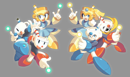 armor blonde_hair blue_eyes clothing container cup dress female for_a_head gloves goblet grey_background group hair handwear headgear helmet machine male simple_background weapon ultimatemaverickx capcom cuphead_(game) mega_man_(series) megaman_(classic) studio_mdhr cuphead_(character) mega_man_(character) ms._chalice mugman protoman roll_(mega_man) animate_inanimate humanoid object_head robot 2024 crossover hi_res