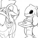 anthro blush clothing container dripping_pussy duo erection female food genitals male nightgown penis pizza pizza_box pussy semi-anthro simple_background tenting translucent translucent_clothing sildre nintendo pokemon generation_1_pokemon generation_5_pokemon pokemon_(species) sandshrew snivy 1:1 monochrome