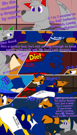anthro bottomwear butt clenched_teeth clothed clothing dodging duo fight fist gut_punch inside male pose punch shirt shorts solo t-shirt teeth topwear water conditional_dnp notkastar zatch_(notkastar) canid canine canis felid lizard mammal pantherine reptile scalie tiger wolf 4:7 animated animated_comic comic hi_res high_framerate