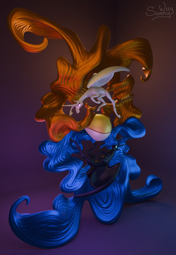 craft duo ewc_workshop feral figurine flying hair horn magic moon running sculpture statue sun wings sunny_way friendship_is_magic hasbro my_little_pony mythology princess_celestia_(mlp) princess_luna_(mlp) equid equine mammal mythological_creature mythological_equine winged_unicorn 3d_(artwork) digital_media_(artwork) hi_res zbrush_(artwork)