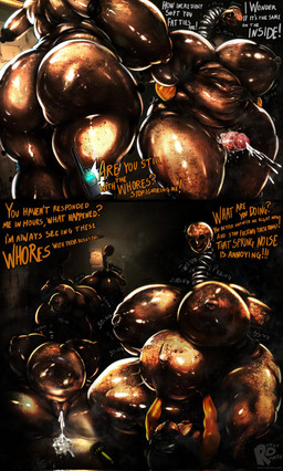 2_missing_limbs after_sex amputee belly belly_grab big_breasts big_butt bodily_fluids breasts butt cowgirl_position cum cum_inflation cum_inside dialogue disability female from_front_position genital_fluids genitals group herm inflation intersex intersex/female male male/female navel nipples on_bottom on_top penis profanity sex size_difference smile sound_effects spring text thick_thighs thigh_sex rongo_dombo lethal_company coil-head_(lethal_company) human humanoid mammal comic english_text hi_res