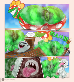 anal anal_hair anus balls big_anus big_balls big_butt big_penis body_hair butt butt_hair butt_lick clothed clothing dialogue duo erection facesitting genitals glans huge_balls huge_butt huge_penis licking male male/male oral partially_clothed penis plant polka_dot_underwear pubes puffy_anus rimming rimming_male sex sitting sitting_on_another text tongue underwear underwear_down vein veiny_penis kiffy_(artist) luigi's_mansion mario_bros nintendo king_boo petey_piranha boo_(mario) elemental_creature flora_fauna piranha_plant absurd_res comic english_text hi_res