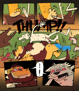 anthro balls beard blush bodily_fluids body_hair chest_hair circumcised clothing duo ear_piercing facial_hair footwear foreskin furniture genitals humanoid_genitalia humanoid_penis looking_at_another male male/male missing_ear overweight overweight_anthro overweight_male paws penis piercing pubes ring_piercing size_difference socks sofa speech_bubble sweat text underwear devi1s_dozen mythology note_raygun canid dragon mammal mythological_creature mythological_scalie scalie 2025 comic english_text hi_res signature