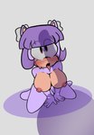 anthro aroused big_breasts blush bodily_fluids breasts drooling erection female fur genitals hair huge_breasts looking_at_viewer nipples nude nude_anthro nude_female open_mouth penis penis_shadow purple_body purple_fur red_eyes saliva simple_background solo thick_thighs tongue tongue_out xao_art sega sonic_the_hedgehog_(series) fan_character shyna_the_hedgehog eulipotyphlan hedgehog mammal absurd_res hi_res