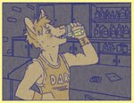 alcohol anthro bar beverage clothing ear_piercing hair male mammal mouse murid murine obrien_(artist) piercing rodent shirt solo tank_top tobias_(obrien) topwear wristband