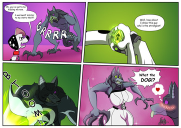 border female feral male omnitrix text transformation white_border fenris64 101_dalmatian_street 101_dalmatians ben_10 cartoon_network chaquetrix disney dylan_(101_dalmatians) alien canid canine canis dalmatian domestic_dog loboan mammal absurd_res english_text hi_res