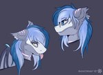 bodypaint ear_piercing ear_ring ear_tuft eyewear fangs glasses heterochromia male piercing ring_piercing smile solo teeth tongue tongue_out tuft wings snowstormbat hasbro my_little_pony midnight_snowstorm bat_pony equid equine horse mammal pony alternate_version_at_source hi_res