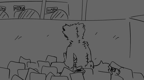 anthro biped blood bodily_fluids bow_ribbon clothed clothing crying drawing_tablet duo eyes_closed fangs fur hair holding_drawing holding_object holding_plushie hug music plushie seam_(sewing) shirt smile solo speech_bubble tail tears teeth text topwear young young_human tr1clip mob_entertainment poppy_playtime huggy_wuggy human mammal wuggy_(poppy_playtime) 2023 animated english_text grey_theme long_playtime monochrome multiple_scenes sound video