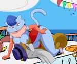 anthro breast_play breast_suck breasts clothing duo female furniture genitals hat headgear headwear male male/female nipples penis pussy sex sucking table lonbluewolf hanna-barbera humongous_entertainment secret_squirrel_show spy_fox_(series) russian_blue_(spy_fox) secret_squirrel domestic_cat felid feline felis mammal rodent sciurid tree_squirrel 2024 6:5 crossover hi_res