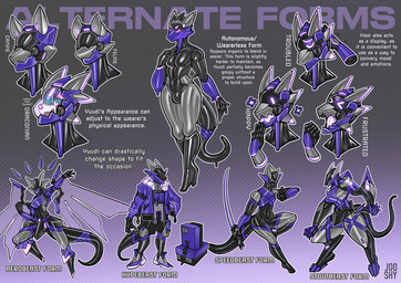 alternate_form anthro black_body black_hair black_latex bulge claws clothing description dripping gradient_background green_eyes grey_body gynomorph hair holding_katana holding_melee_weapon holding_object holding_sword holding_weapon intersex jacket katana latex looking_at_viewer machine melee_weapon multicolored_body open_mouth purple_body purple_claws purple_clothing purple_jacket purple_topwear red_eyes simple_background solo standing sword tail text topwear visor weapon wings y2k_(graphic_design) jooshy mythology yuudi_(vivid) animate_inanimate canid canine dragon felid feline living_clothing mammal mythological_creature mythological_scalie robot scalie 2021 english_text