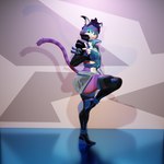 anthro big_butt butt cosplay fur looking_at_viewer makeup male purple_body purple_fur solo viguro5 marvel_rivals luna_snow viguro_the_cat felid feline mammal 1:1 absurd_res hi_res huge_filesize