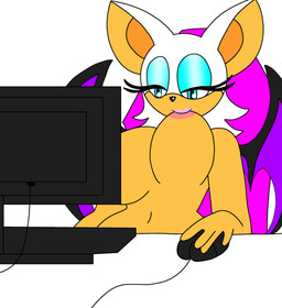 anthro areola auto_breast_lick bat_wings big_breasts black_nose bodily_fluids breast_lick breast_play breast_suck breastfeeding breasts chair computer computer_mouse electronics female female_anthro fur furniture gaming huge_breasts keyboard lactating licking lipstick makeup mature_anthro mature_female membrane_(anatomy) membranous_wings nipples nude playing_video_game self_lick self_suckle simple_background sitting smile solo sucking tongue wings weebmochi69 sega sonic_the_hedgehog_(series) titty_sucking_method rouge_the_bat bat mammal absurd_res digital_drawing_(artwork) digital_media_(artwork) hi_res meme