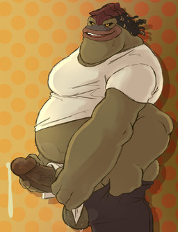 3_arms 4_fingers aroused aroused_face aroused_male aroused_smile balls belly black_eyes bodily_fluids body_hair bottomwear brown_body brown_bottomwear brown_clothing brown_hair brown_pants brown_skin butt butt_hair clothed clothing clothing_lift cum cum_string dreadlocks dripping erection fingers genital_fluids genitals hair head_crest holding_bottomwear holding_clothing holding_object holding_pants holding_penis leaking_cum leaking_precum lips looking_at_viewer male masturbation multi_arm multi_limb open_mouth overweight overweight_male pants partially_clothed pattern_background penis precum precum_drip saggy_balls shirt simple_background smile smiling_at_viewer solo sweat sweaty_balls sweaty_genitalia teeth teeth_showing thick_lips thick_penis tongue topwear vein veiny_penis white_clothing white_shirt white_topwear yellow_sclera haxsmack 20th_century_fox disney lucasfilm star_wars star_wars:_attack_of_the_clones dexter_jettster alien alien_humanoid besalisk humanoid hi_res