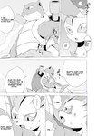 2021 ambiguous_gender blastoise bodily_fluids close-up comic dialogue digital_media_(artwork) duo eeveelution english_text feral generation_1_pokemon generation_4_pokemon headpat hi_res hug leafeon monochrome nintendo outside petting pokemon pokemon_(species) reptile sad scalie speech_bubble surprise tears text yamatokuroko965