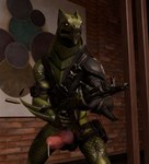 5_claws 5_fingers aiming_gun ak-47 ak_platform angry anthro arm_pouch armband armwear aroused assault_rifle athletic athletic_anthro athletic_male balls belt belt_pouch bent_legs big_balls big_knot big_penis biped black_clothing black_topwear bodily_fluids bottomless bottomless_anthro bottomless_male brick_wall brown_armband brown_clothing brown_legwear bullet butt claws clothed clothing cum cum_drip cum_strand dripping ejaculation empty_eyes erection finger_claws fingers firing_weapon frown genital_fluids genitals glans gloves glowing glowing_eyes green_balls green_body green_scales gun handgun handwear holding_gun holding_object holding_ranged_weapon holding_weapon humanoid_genitalia humanoid_penis hybrid_genitalia hybrid_penis inside knot knotted_humanoid_penis knotted_penis leather leather_strap legwear male markings mostly_nude mostly_nude_anthro mostly_nude_male mouth_closed multicolored_penis muscular muscular_anthro muscular_male narrowed_eyes orange_eyes orgasm penis pink_glans pink_knot pink_penis pose ranged_weapon rifle scales scowl sharp_teeth shirtless shirtless_anthro shirtless_male shooting shoulder_guards shuriken solo spikes spikes_(anatomy) spots spotted_body spotted_scales standing straps tapering_glans teeth thick_thighs thigh_pouch topwear torn_clothing torn_topwear wall_(structure) weapon wide_stance mcfizzyd_(nuthead101) junatah_(modeler) epic_games fortnite mythology hybrid_(fortnite) dragon lizard mythological_creature mythological_scalie reptile scalie wingless_dragon 2025 3d_(artwork) absurd_res blender_(artwork) digital_media_(artwork) hi_res portrait three-quarter_portrait