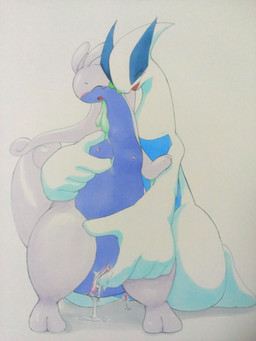 anthro blush breasts dragon duo eyes_closed female fingering goodra legendary_pokémon lesbian lugia nintendo nipples open_mouth pokémon slug vaginal vaginal_fingering video_games
Rating: Explicit
Score: 8
User: voldosbt
Date: January 31, 2014