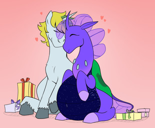 belly big_belly blonde_mane blue_body blue_skin box chest_gem closed_smile container duo elytron eyelashes eyes_closed feathering female female_feral feral fur gem gift_box green_mane grey_hooves heart_symbol hearts_around_head hooves horn interspecies interspecies_pregnancy love male male/female male_feral mane mouth_closed multicolored_body multicolored_mane multicolored_skin navel nose_scar pregnant pregnant_female pregnant_feral purple_body purple_hooves purple_horn purple_mane purple_skin purple_tail quadruped simple_background sitting smile tail two_tone_mane unguligrade unicorn_horn white_horn cookieboy011 friendship_is_magic hasbro my_little_pony mythology fan_character ocelia_(tertia) sol_bright changeling equid equine mammal mythological_creature mythological_equine unicorn 2025 english_description flat_colors