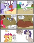 alternate_ending anthro cave disgust female feral flashback fully_inside group horn magic sewing_machine stained_fur text vore wings dragga friendship_is_magic hasbro my_little_pony mythology apple_bloom_(mlp) cutie_mark_crusaders_(mlp) rarity_(mlp) scootaloo_(mlp) sweetie_belle_(mlp) bear earth_pony equid equine horse mammal mythological_creature mythological_equine pegasus pony unicorn english_text hi_res story sibling_(lore) sister_(lore) sisters_(lore)