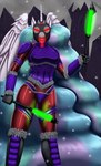 anthro drone female horn latex solo wings quakehoof friendship_is_magic hasbro my_little_pony mythology princess_celestia_(mlp) equid equine mammal mythological_creature mythological_equine winged_unicorn absurd_res hi_res
